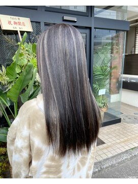 ファンド 千葉(fand) カーキグレージュハイライト/デザインカラー/グレージュカラー