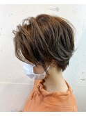 《tomi》シースルーショート×ニュアンスパーマ