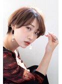 大人かわいい耳かけショート◎小顔30代 40代