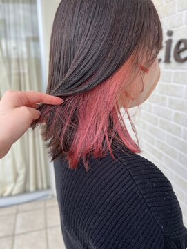 オブジェ シエル(obje't ciel) 【obje’t ciel】インナーカラー/ピンク【暮石唯】