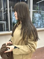 パークレーン アイス イヴェン(park lane ICI yeven)&nbsp;ブリーチなしカラー　暗染め履歴あり　レイヤーカット/momoka