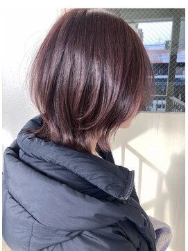 ロカ(roka) レイヤーボブ 顔まわりレイヤー ひし形 ラベンダーピンク