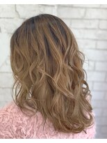 アジールヘア 所沢プロペ通り店(agir hair)&nbsp;シアーミルクティーベージュ小顔ワンレンケアブリーチ所沢