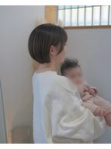 【sui hair studio 富塚町】シンプルボブ『お子様連れ♪』