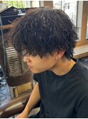 波巻きスパイラルパーマメンズマッシュパーマツイストパーマ
