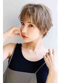 ナチュラルショートミニウルフチェリーブラウン20代30代40代50代