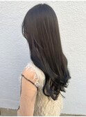 透明感カラー・暗髪・ダークアッシュ・ミディアムロング