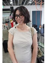 髪と音処 マトペ レトロボブ　ダークレッド　