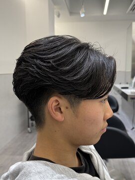 ビカムメンズヘアー 栄店(become men's hair) フェザーパーマ/毛流れパーマニュアンスパーマ名古屋