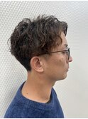冬メンズ刈り上げマッシュ×スパイラルパーマ