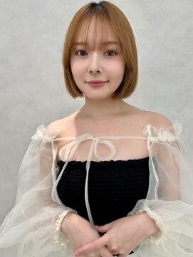 アッシュ 新杉田店(Ash) 新杉田レイヤーカット韓国ダブルカラー顔周り前髪カットボブ