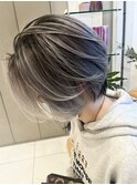 『D'na×清水』ショートバレイヤージュ
