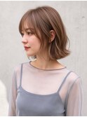【NOA】韓国風くびれ外ハネレイヤーボブハイライト