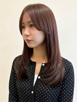 シュガー 仙台宮城野区(&Sugar)&nbsp;髪質改善艶カラーココアブラウン透明感レイヤーロング夏カラー