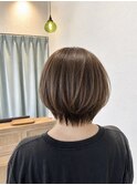 ダークパープル/ナチュラルショート/ミルクブラウン/夏/髪質改善