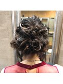 編み込みヘアセット