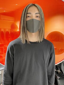 サル 代官山(SAL) 【SAL】藤原ヒロシ風ハイライト切りっぱなしボブ＊菅原誠＊