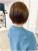 福山人気caaryマロンベージュ/外はねボブ/モテ髪斜めバング/20代