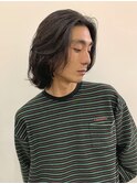 ニュアンスパーマのミディアムスタイル