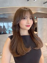 ロンドルーチェ 心斎橋(Lond luce)&nbsp;大人ガーリー×ミディアムレイヤーカット【心斎橋/髪質改善】