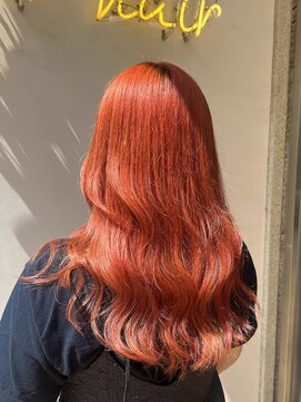 アジールヘア 北千住駅西口店(agir hair) オレンジカラー　暖色カラー　イエベ