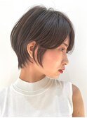 30代40代大人女性/前髪ありショートボブ/ショートヘア/髪質改善