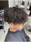 熊本メンズパーマ 波巻き ツイスパ マッシュ MEN'S HAIR
