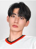 韓国センターパートコンマバングフェザーパーマニュアンスパーマ