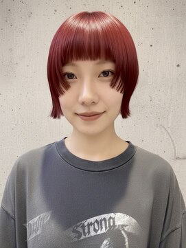 ドロシー(dorothy) ショートボブ　ステップカット　姫カット　ボルドー　レッド