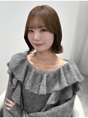 【Misaki】オリーブベージュ×ボブ