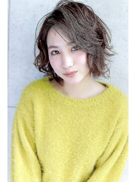 ラフィス ヘアー ラヴィ 寝屋川店(La fith hair lavie) 【La fith】 無造作カールショートボブスタイル