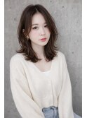 【nina梅田】ナチュラルブラウン大人セミディ