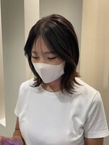 ディックス 浜野店(dix) 大人かわいい外ハネくびれミディ × ナチュラルブラウン