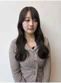 大人美人アッシュオリーブショコラアッシュ韓国風巻きモテ髪