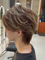 ラ ポルト ドゥ サワ(La Porte de SAWA) フェザーショート×バレイヤージュ風ハイライト