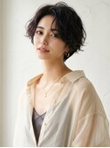 大人可愛い20代30代40代小顔ひし形ショートボブ前下がり