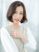ドクターズ サロン ラブ(Dr's Salon LAB)&nbsp;内巻き先パーマラベンダーベージュミニボブu古河20代30代40代