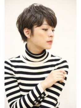 マイ キューブ ヘア デザイン 豊田(My Cube Hair Design)の写真/【豊田】経験豊富なスタイリストがつくるニュアンスショート☆全体のバランスを考え、より魅力を引き出す♪