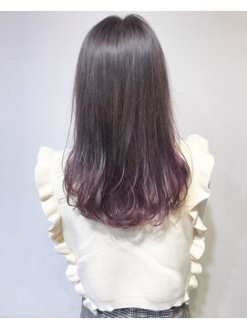 ナット(Nat) ダークグレー～パープルグラデーション