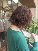 イーズ(e's)&nbsp;テラコッタオレンジ　ボブパーマ