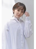 アッシュカラー×小顔ショート