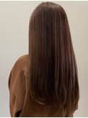 20代30代40代ストレートアッシュベージュ髪質改善艶感カラー