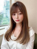 アフロート エル 大阪(AFLOAT L)&nbsp;前髪パーマ/グレーベージュ/大人フェミニン/暗髪/シースルー