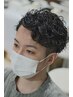 ◆【《Men's人気NO３》】くるっと♪メンズパーマ+カット+贅沢ＴＲ+眉カット