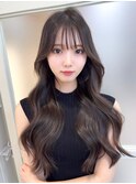 大人可愛い韓国ヘア ロングレイヤーカット くびれヘア#
