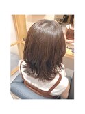 ☆ベージュウェーブミディ☆　(池袋) 髪質改善　メテオカラー