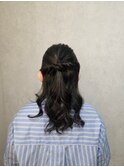 潤う黒髪ケアパーマ×ハーフアップヘアアレンジ #2