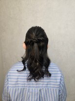 ウィスプ 赤羽店(wisp)&nbsp;潤う黒髪ケアパーマ×ハーフアップヘアアレンジ #2