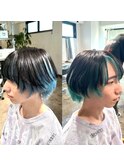 メンズデザインカラーアイスブルーミントグリーン