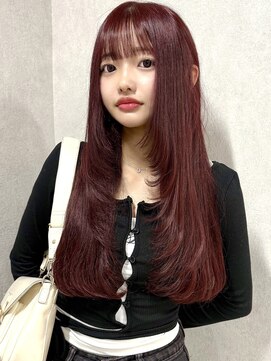 ゲームバイアランスミシー 心斎橋(GAME by Alan Smithee) ワインレッド/レッドカラー/ブリーチなしダブルカラー/髪質改善